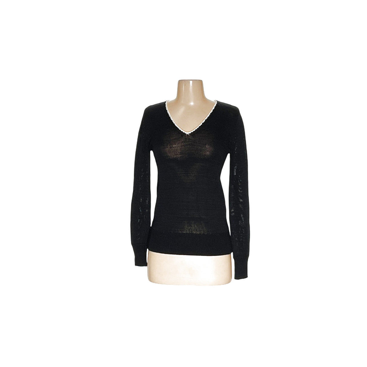 Tahari Black Rayon Blouse - Size S