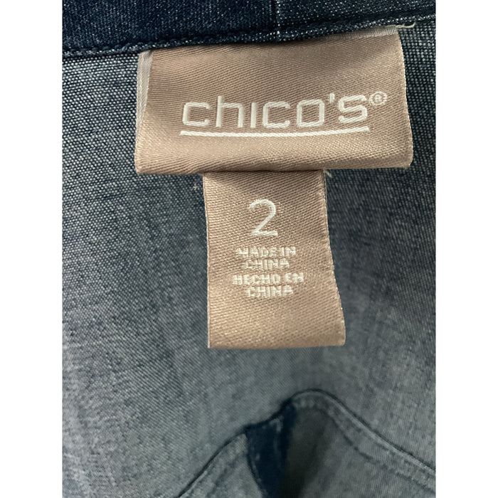 Chico's Blue Cotton Jacket