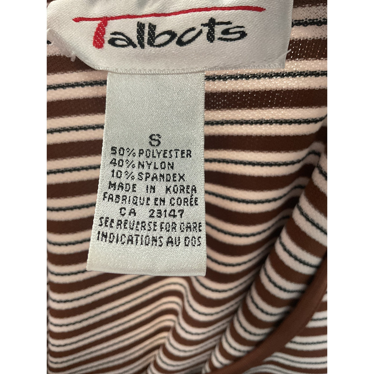 Talbots Multicolor Striped Midi Shift Dress