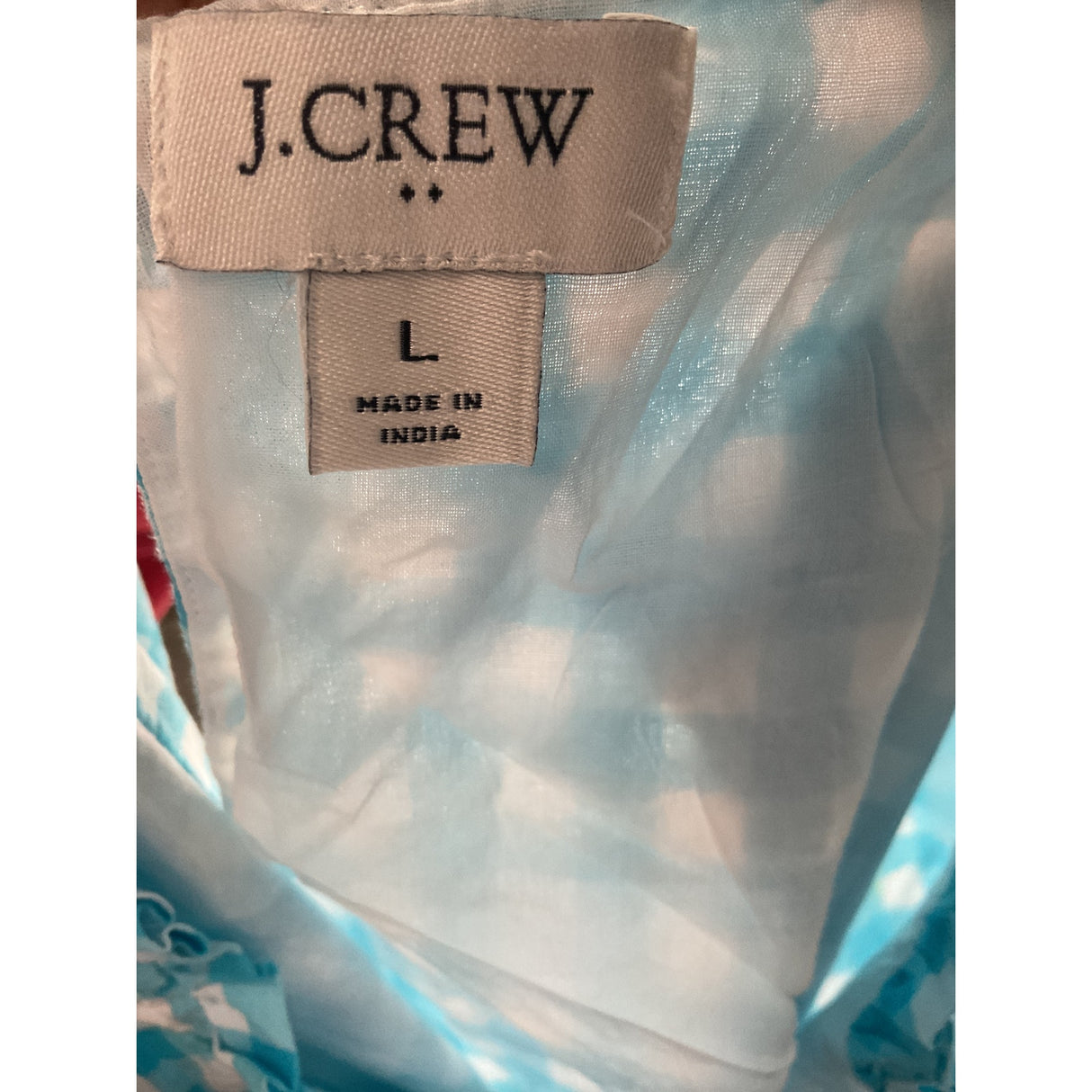 J. Crew Blue Gingham Blouse