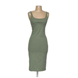 ZARA Green Bodycon Midi Dress - Women's Size M - Polyester